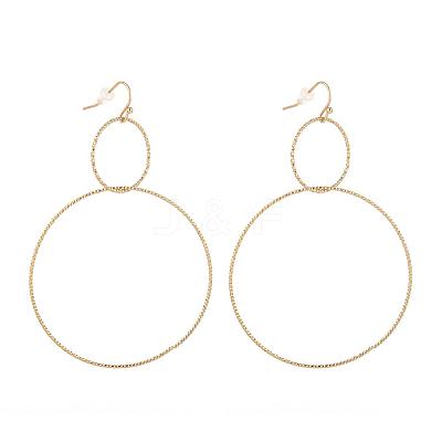 PVD Vacuum Plating 304 Stainless Steel Dangle Earrings EJEW-L237-02G-1