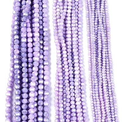 Anti-Tarnish Electroplate Glass Beads Strands EGLA-ZX010-6mm-08-1