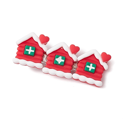 Christmas Theme Resin Alligator Hair Clips PHAR-JH00114-1