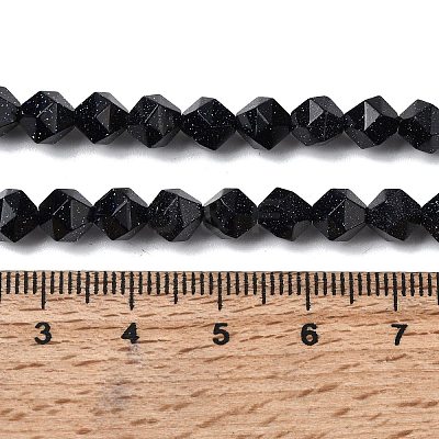 Synthetic Blue Goldstone Beads Strands G-Z119-A24-01-1