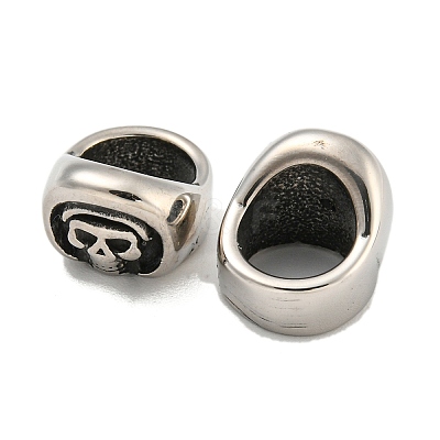 316 Surgical Stainless Steel European Beads STAS-Q326-06AS-06-1
