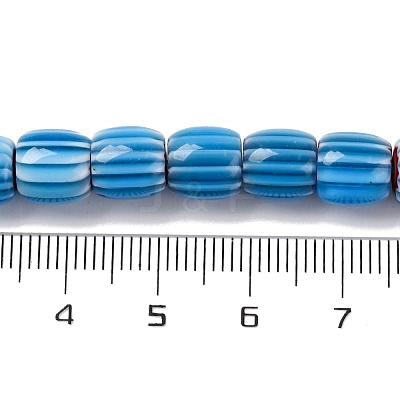 Handmade Lampwork Chevron Beads Strands LAMP-K041-01B-07-1