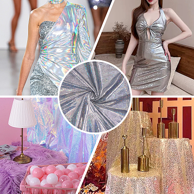 Laser Polyester Bronzing Fabric AJEW-WH0314-151A-1