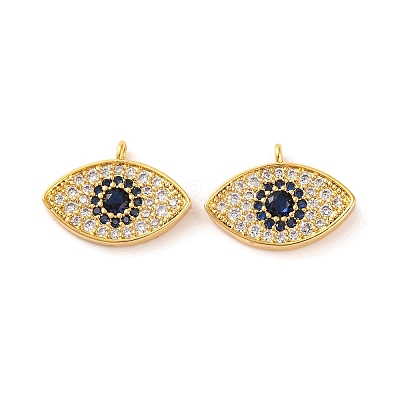 Brass Micro Pave Cubic Zirconia Pendants KK-U017-08F-G-1