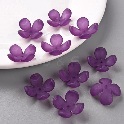 Frosted Acrylic Bead Caps MACR-S371-06A-743-1