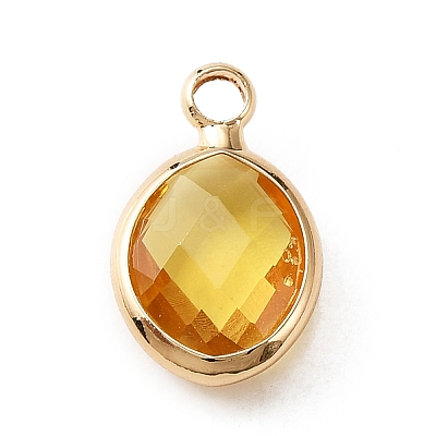 Faceted Glass Pendants KK-WH0046-59G-11-1