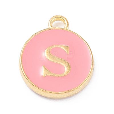 Golden Plated Alloy Enamel Charms X-ENAM-Q437-14S-1
