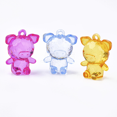 Transparent Acrylic Pendants TACR-S149-13-1