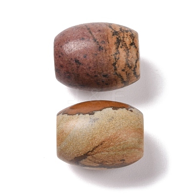Natural Picture Jasper European Beads G-F580-A03-1