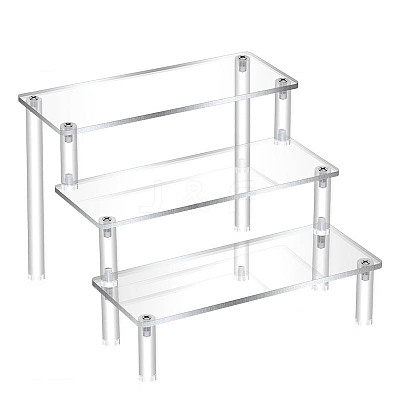 Assembled Rectangle Acrylic Action Figures Display Boxes ODIS-WH0058-34-1