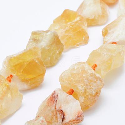 Natural Citrine Beads Strands G-K203-63-1