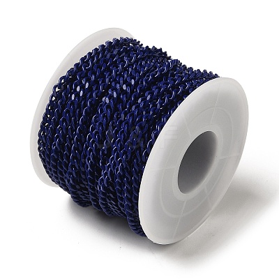 Spray Painted 304 Stainless Steel Curb Chains STAS-B067-05B-04-1