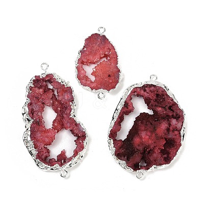 Dyed Natural Druzy Agate links G-R012-05S-06-1