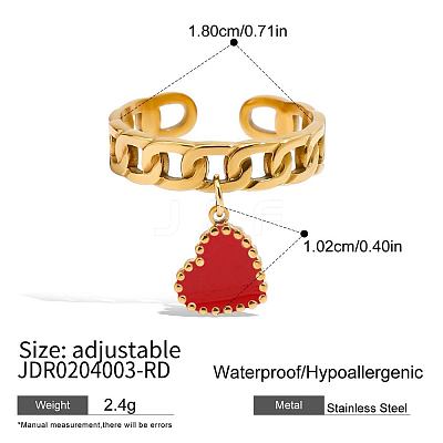 304 Stainless Steel Cubic Zirconia Finger Rings FS-WG9EDCA-05-1