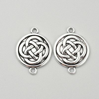 Tibetan Style Alloy Knot Connector Charms FIND-WH0432-92E-1