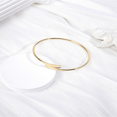 1Pc Alloy Plain Bangles for Women BJEW-LP0004-08G-1