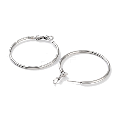 Non-Tarnish Ring 304 Stainless Steel Hoop Earrings for Women Men EJEW-B049-02D-P-1