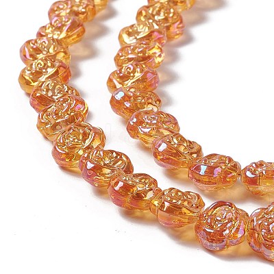 Electroplate Glass Beads Strands EGLA-L040-M-1