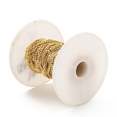 Rack Plating Brass Curb Chains KK-E015-03G-1