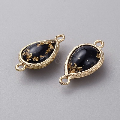 Resin Imitation Shell/Opal Connector Charms RESI-WH0035-61F-1
