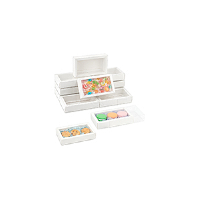 Foldable Paper Drawer Boxes with Clear Plastic Cover CON-WH0095-68A-03-1