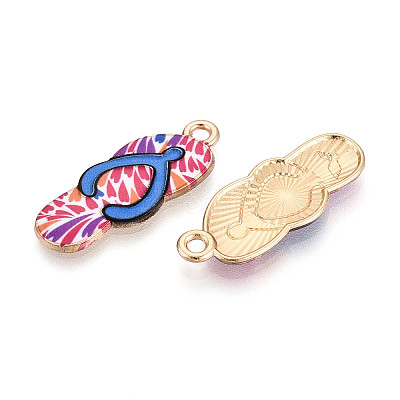 Alloy Enamel Pendants ENAM-T022-39KCG-07-1