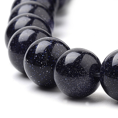 Synthetic Blue Goldstone Beads Strands X-G-S259-41-6mm-1