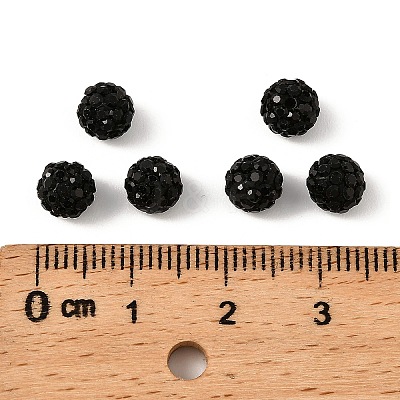 Polymer Clay Rhinestone Beads RB-H284-6MM-Half-280-1