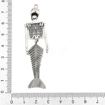 Halloween Tibetan Style Alloy Big Pendants AL-CBA1187-15AS-1
