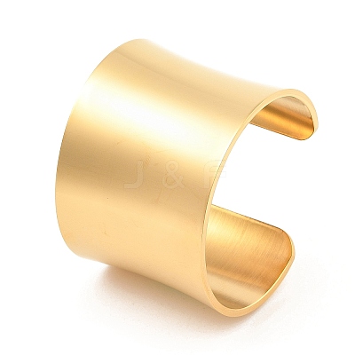 304 Stainless Steel Open Cuff Bangles BJEW-U015-01G-1