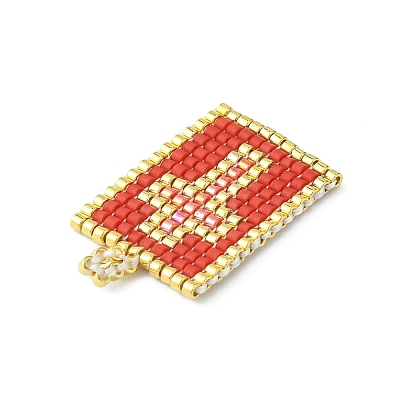 Handmade MIYUKI Japanese Seed Loom Pattern Seed Beads PALLOY-MZ00125-02-1