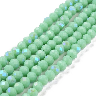 Electroplate Glass Beads Strands EGLA-A034-P2mm-B22-1