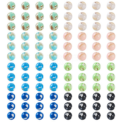 160Pcs 8 Colors Assembled Synthetic Stone and Trochus Shell Beads G-TA0002-31D-1