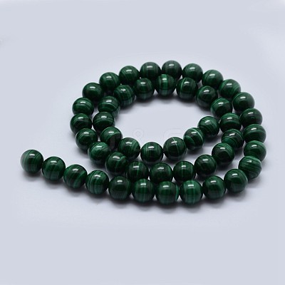 Natural Malachite Beads Strands G-F571-27AA2-6mm-1