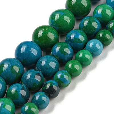 Synthetic Chrysocolla Beads Strands G-L529-B01-8mm-1