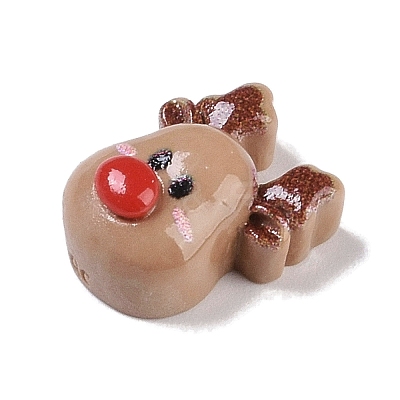 Opaque Christmas Theme Resin Cabochons RESI-H162-06M-1