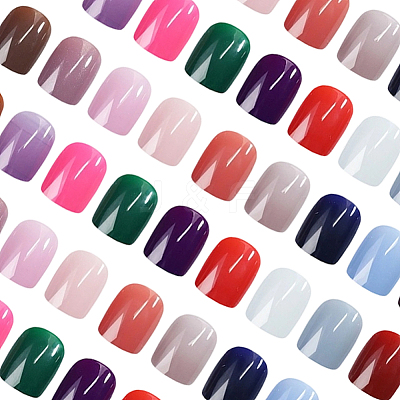 ABS Plastic Pure Color Press On False Nails MRMJ-WH20004-32A-1