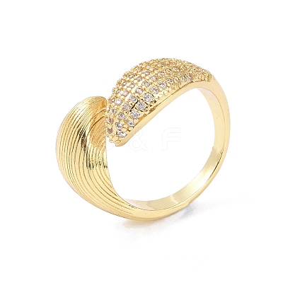 Brass Cuff Finger Rings RJEW-H227-02G-04-1