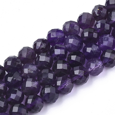 Natural Amethyst Beads Strands G-S345-8mm-010-1