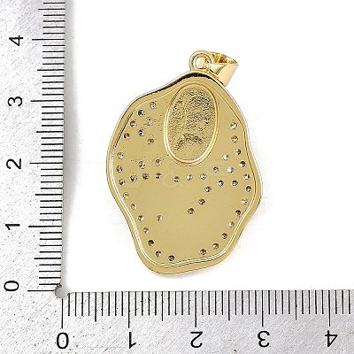 Brass Micro Pave Cubic Zirconia Pendants KK-P323-06G-01-1
