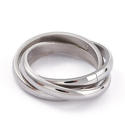Tarnish Resistant Unisex 304 Stainless Steel Finger Rings RJEW-K233-06-P-1