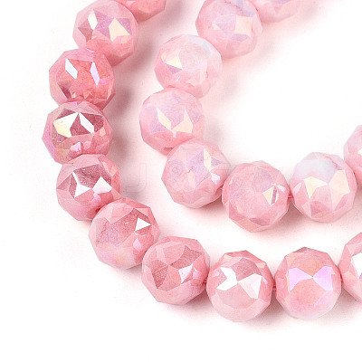 Anti-Tarnish Electroplate Glass Beads Strands X-GLAA-N010-10mm-04-1
