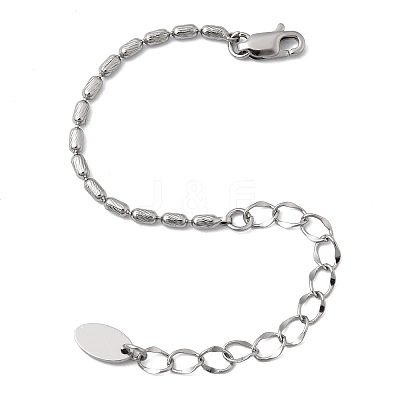 Brass Column Link Chain Bracelet Making AJEW-B189-01P-1
