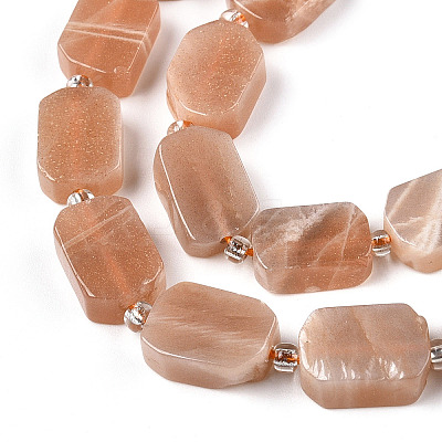 Natural Sunstone Beads Strands G-T138-25-1