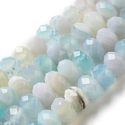 Natural Banded Agate/Striped Agate Beads Strands G-E605-A02-02F-1