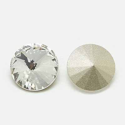 Pointed Back Glass Rhinestone Cabochons RGLA-T086-10mm-1
