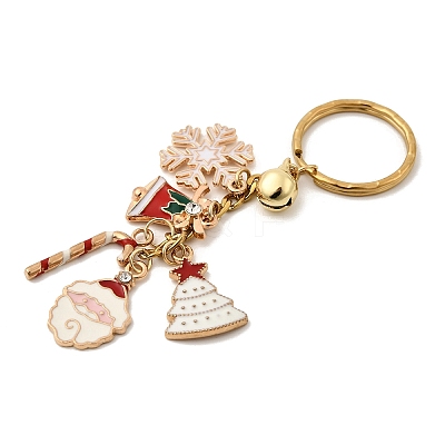 Alloy Enamel Brass Bell Keychains KEYC-TA00038-1