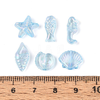 Ocean Theme Transparent Acrylic Beads TACR-T028-69C-1
