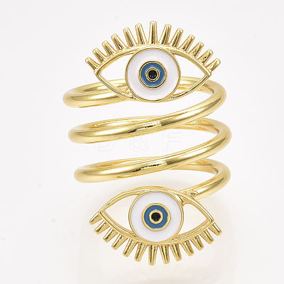 Brass Cuff Rings RJEW-S044-055-1