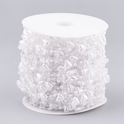 ABS Plastic Imitation Pearl Beaded Trim Garland Strand AJEW-S071-02D-1